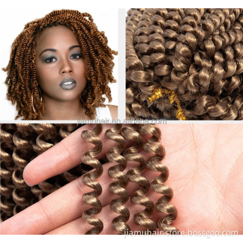 8 Inches Synthetic Passion Twists Crochet Braids Low Temperature Spring Twist Hair Extensions Wholesale